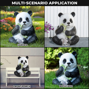 Large Panda Statue, 16" Lawn Ornaments, Indoor Outdoor Garden Patio Decor by Sona Casa