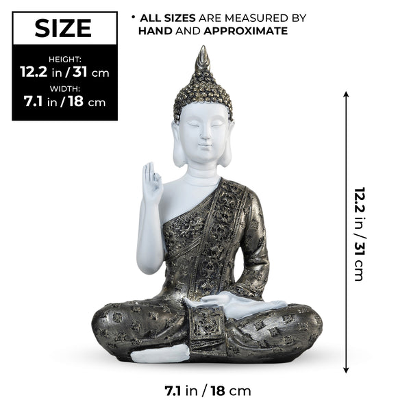 Meditating Buddha Statue 12" Tabletop Centerpieces Home Decor