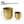 Golden Foil Pots, Pair of Decorative Planters Large and Small 25 cm, 22 cm Set of 2, Living Room, Office Decor-Sona Casa