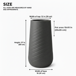 Set of 2 Modern Tall Indoor Self Watering Decorative Plant Pot, 33 in Contemporary Flower Pot Home, Office, Garden Decoration, Gift-Sona Casa