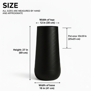 Set of 2 Contemporary Decorative Self Watering Pot, Modern Tall Indoor Planter, 33 in Home, Office, Garden Decoration, Gift-Sona Casa