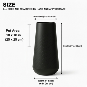 Tall Indoor Decorative Planter, 27" Modern Minimalist Self Watering Pot, Home, Front Porch, Patio, Backyard & Garden Décor-Sona Casa