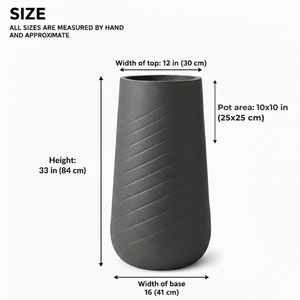 Modern Tall Indoor Self Watering Decorative Plant Pot, 33 in Contemporary Flower Pot Home, Office, Garden Decoration, Gift-Sona Casa