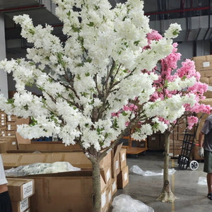 10 feet Tall Artificial White Cherry Blossom Tree-Sona Casa
