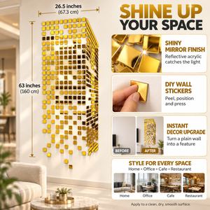 Tall Building 3D Acrylic Mosaic DIY Art Wall Sticker