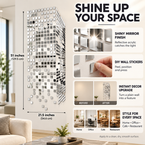 Tall Building 3D Acrylic Mosaic DIY Art Wall Sticker