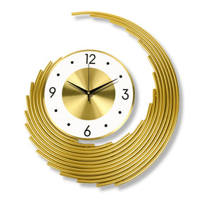 Large Gold Wall Clock 23" Metal Silent Analog Clock, Wall Decor for Home, Office, Living Room , Gifts-Sona Casa