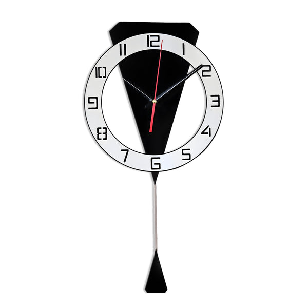 Black Modern Wall Clock, 23" Silent Acrylic Decor For Living Room, Office