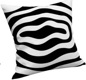 Modern Minimalist Square Cushion Cover, 17 x 17 Inch Black White Contemporary Decorative Pillowcase for Living Room Bedroom by Sona Casa