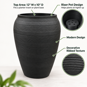 Modern Riser Planter Pot for Indoor or Outdoor