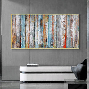 Tree Bark Painting - Extra Large Abstract Art Canvas, Rustic Tree Wall Decor for Modern Living Room, Unique Hand-Painted Gift by Sona Casa