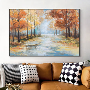 Solidarity of Fall - Landscape Oil Painting Modern Wall Art Canvas Painting For Living Room Home Decoration by Accent Collection