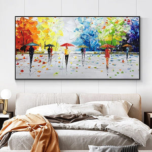 Original Art Colorful Trees Abstract Painting Buy Extra Large Wall Art Living Room Painting on Canvas Large Canvas Painting Artwork by Sona Casa