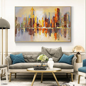 Large Wall Art on Canvas Abstract Art Modern Wall Art Original Artwork Abstract Art Wall Decor Brown Textured Framed Wall Art by Sona Casa