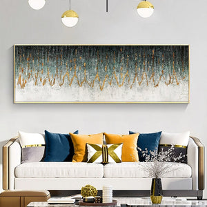 Extra Large Art Abstract Turquoise Painting - Textured Acrylic Canvas for Modern Home Decor, Original Handmade Gift by Sona Casa