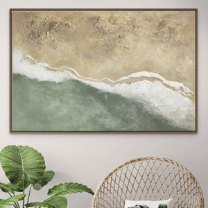 Original Seascape Wall Painting, Textured Acrylic Canvas, Minimalist Boho Beach Art, Housewarming Gift by Sona Casa