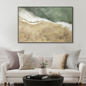 Original Seascape Wall Painting, Textured Acrylic Canvas, Minimalist Boho Beach Art, Housewarming Gift by Sona Casa