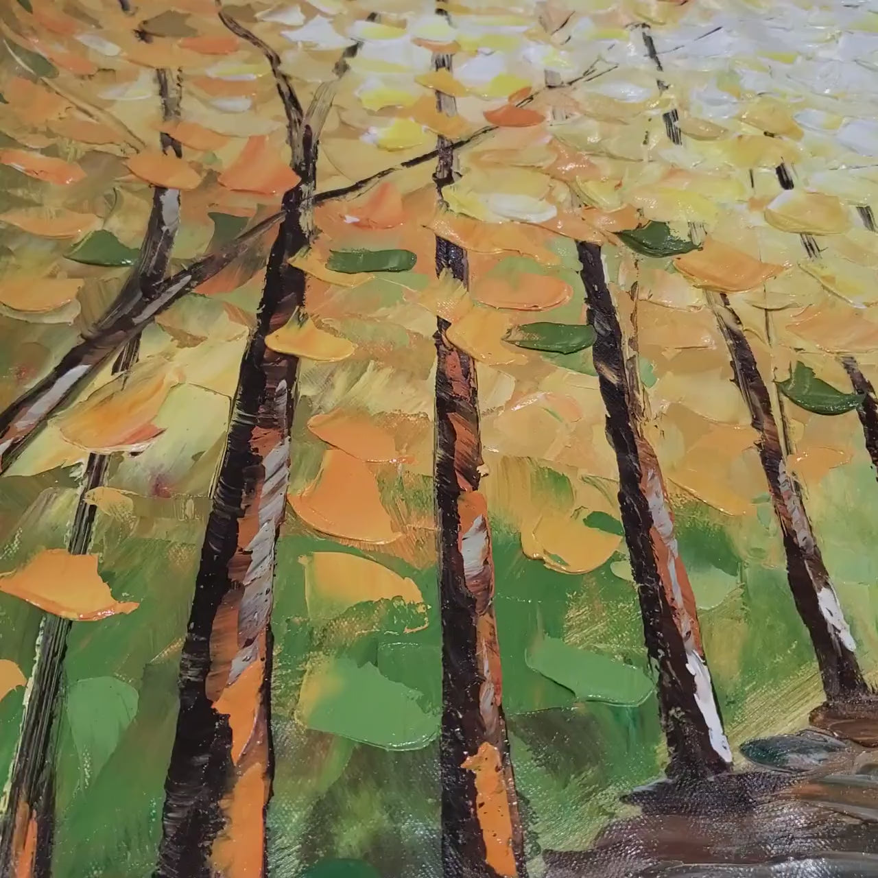 Fall Wall Art Original Abstract Painting Oil Painting On Canvas Nature Painting Wall Art For Home Decor Painting on Canvas Large Forest