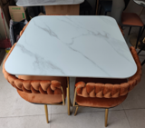 Square Gold Dining Table
